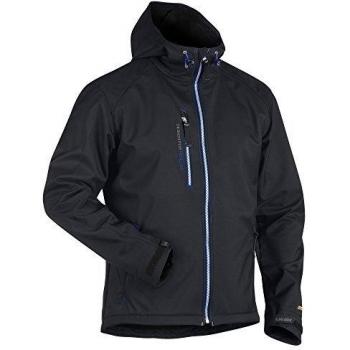 Blaklader Waterproof Softshell Jacket with Hood Black/Royal Blue XXL