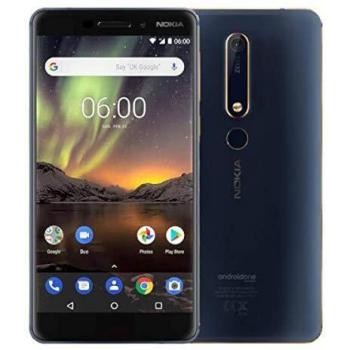 Smartphone Nokia 6.1 Libre, Azul, 4G, 32 GB Memoria Interna, 3 GB RAM, Dual SIM, Pantalla de 5.5, Cámara de 16 MP, Android 9.0