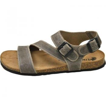 Sandalias de Hombre Inter-Bios modelo Caminar y Tiempo Libre en color marrón, con cuna para hombre y diseño de piel bio