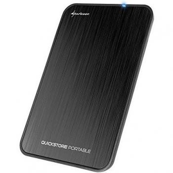 Sharkoon QuickStore Portable - Carcasa Externa de Disco Duro, USB 3.1, Negro