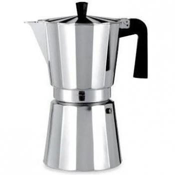 Oroley - Cafetera Italiana New Vitro | Aluminio | 12 Tazas | Cafetera Vitrocerámica, Fuego y Gas | Estilo Tradicional