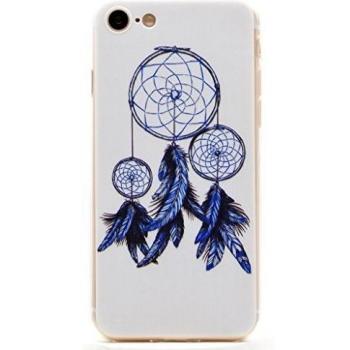 iPhone 7 Plus Carcasa, YIGA Azul Dreamcatcher TPU Gel Cubierta De Silicona Suave Funda Tapa para Apple iPhone 7 Plus 5.5