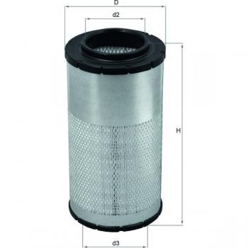 Filtro de aire KNECHT MAHLE ORIGINAL LX 2066, compatible con vehículos específicos, alta eficiencia en la filtración de partículas, diseño optimizado para un flujo de aire adecuado, fácil instalación