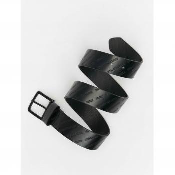 Urban Classics Unisex Allover Logo Belt - Black