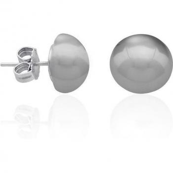 Pendientes de Mujer Majorica Lyra en plata rodiada con perla gris y diseño elegante