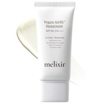 Melixir SPF 50 Vegan Airfit Sunscreen for Sensitive Skin - Non-Greasy, Unseen, Reef Safe, 50ml