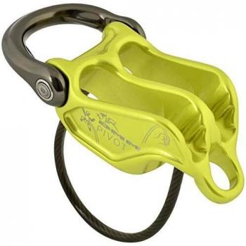 DMM Pivot Rock Climbing Belay Device, Lime - Unisex, Green