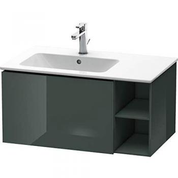 Mueble de baño Duravit L-Cube 82x48,1cm, 1 cajón, lavabo a la izquierda, color gris dolomiti brillante