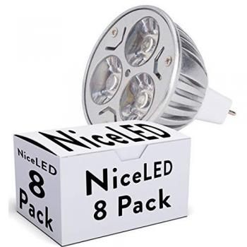 Greenice | Pack 8 Bombillas LED GU5,3 6W 515Lm 3000ºK 30.000H [CA-MR16-9W-WW-PK8-AP]