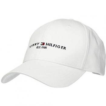 Gorra Tommy Hilfiger Established de algodón orgánico para hombre, color blanco puro