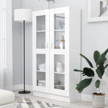 Vitrina de aglomerado blanco 82.5x30.5x150 cm