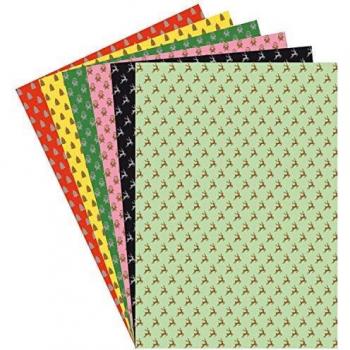 Fixo Kids 43199 Pack de 12 Cartulinas Estampadas, Other, Motivos Fiestas Navidad, A4, 180g