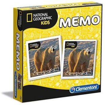 Clementoni-18090 - Memo National Geographic - juego de memoria infantil a partir de 4 años
