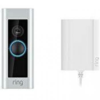 Ring Video Doorbell Pro con adaptador de enchufe de Amazon, resolución HD 1080p, comunicación bidireccional, wifi, detección de movimiento | Prueba de 30 días gratis del plan Ring Protect