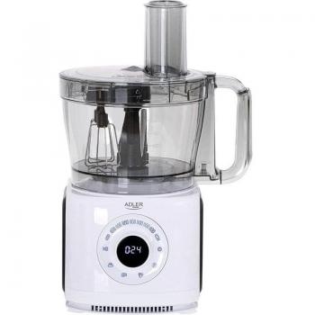 Adler AD4224 Procesador de Alimentos 12 en 1, Amasadora, Batidora, Picadora, Rallador, Molinillo, 7 Velocidades, Accesorios de Acero Inox
