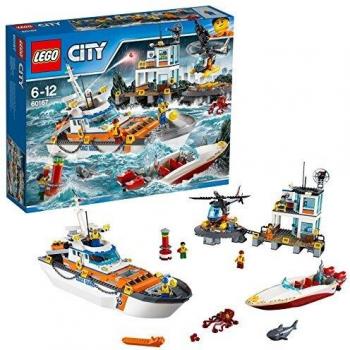 LEGO City - Guardacostas: Cuartel General, Juguete de Construcción, Aventuras de Rescate Marítimo