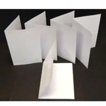 A4 Plegable para A5 Foto Brillo en Blanco Tarjetas para Impresoras Inkjet 240gm2 50 Tarjetas