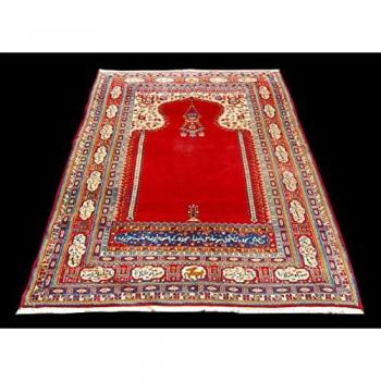 Alfombra Vintage Anudada a Mano de Cachemira Islamabad Pakistán (170x123 cm) con Certificado de Autenticidad