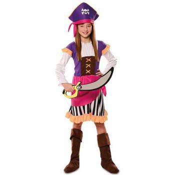 Disfraz de Pirata Morada para niña