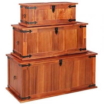 Sonata Storage Chests 3 pcs Solid Acacia Wood
