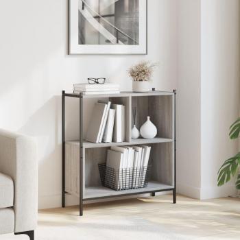Estantería Sonoma de madera multicapa gris 72x28x77,5 cm