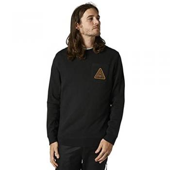 Fox Racing Men's Shinbone Black Fleece Crew Sweatshirt - Size S