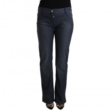MARGHI LO' Dark Blue Cotton Straight Denim Jeans - IT48|XXL