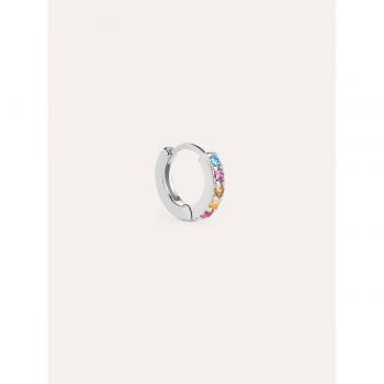 Pendiente Suelto Aro Cleo M Colors Plata