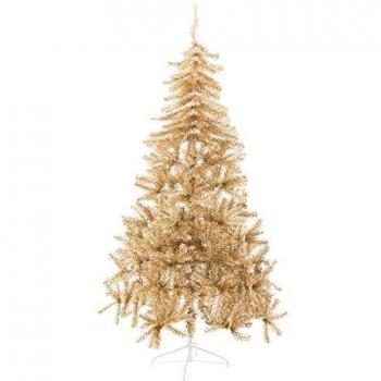 Árbol de Navidad Artificial Dorado de 210 cm con 860 ramas de PVC y PE - Decorativo - Alta Calidad