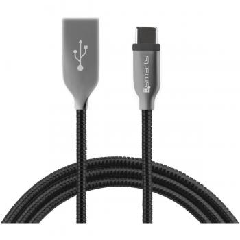 4smarts 0.5m, USB-A/USB-C 0.5m USB A USB C Negro - Cable USB