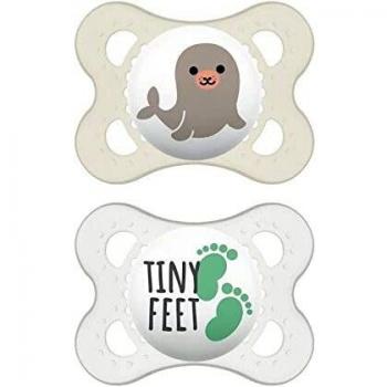 Chupete Original Mam en Silicona Neutro 2-6 Meses, Set de 2 piezas