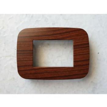 Placa Compatibles Axolute Bticino Coloridas 7 Foros Madera Oscura