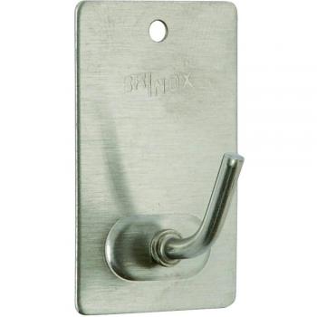 Brinox B70260E - Percha mediana adhesiva, 2,6 x 4,3 x 2,1 cm, color gris