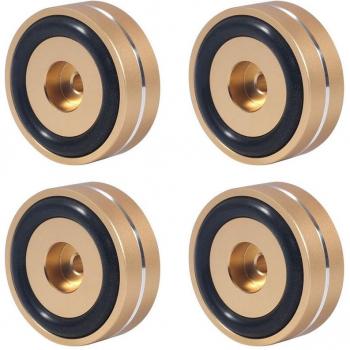 Almohadillas de Aislamiento de Aluminio para Altavoces, Conos Base para Amplificador de Sonido y Audio, 4 Piezas