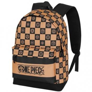Mochila HS Plus One Piece Chess 43cm adaptable, color camel, dimensiones 30 x 44 cm, capacidad de 23 litros