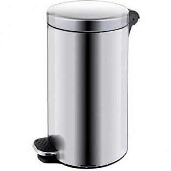 Contenedor de Residuos con Pedal 30L, Acero Inoxidable Mate, Dimensiones 650x300 mm