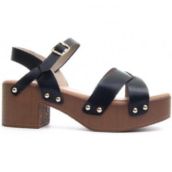 Sandalia Cómoda Para Mujer Montevita Santal 83222 Negro