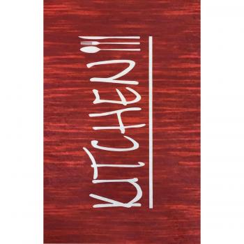Alfombra de cocina antideslizante lavable 60 x 90 cm - roja