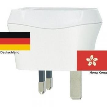 Reise-SK - Adaptador de Hong Kong a Alemania, Enchufe Schuko 230 V, conversión Conector HK de D