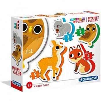 Clementoni- My first Puzzle Progresivo animales, Multicolor