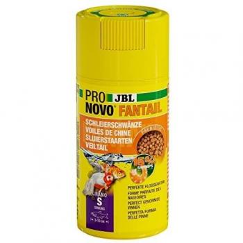 JBL ProNovo Fantail Grano S - Pienso en gránulos para peces de cola de velo y otras variedades de pez rojo (3 a 10 cm) - 100 ml
