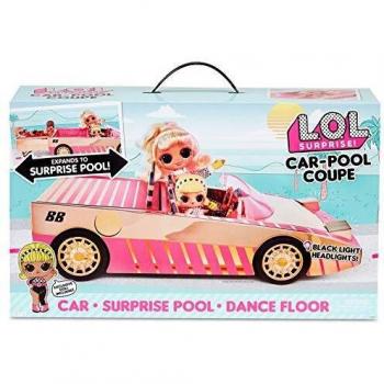 LOL Surprise Coche-Piscina con Muñeca Exclusiva, Incluye Coche Multicolor, Piscina Sorpresa, Pista de Baile con Luces Mágicas y Accesorios, Para Niños y Niñas a partir de 4 años