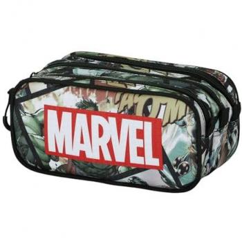 Estuche portatodo Trick Fan 2.2 Los Vengadores React Marvel Karactermania verde, Multicolor, 23 x 11 cm