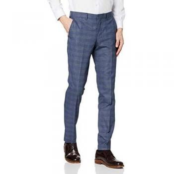 SELECTED HOMME Slhslim-mylobill Blue Check TRS B Noos Pantalones de Traje, Profundidades Azules, 98 para Hombre