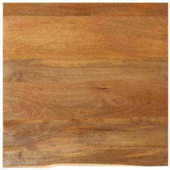 Tablero de mesa borde natural madera maciza mango 60x60x2,5 cm
