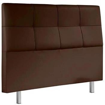 Adec - Chester, Cabecero Acolchado de Cama de Dormitorio, Cabezal Acabado en símil Piel Color Chocolate, Medidas: 160 cm