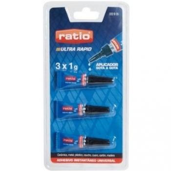 Ratio 222B35 - Adhesivo Cianocrilato 3 X 1 G Rati