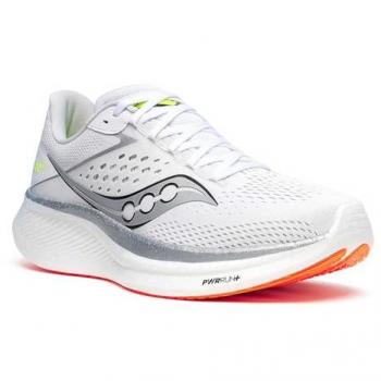 Saucony Ride 17 Men's Neutral Running Shoe - White - Size 46