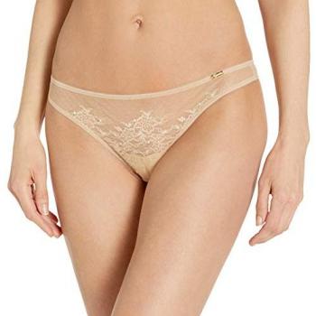 Gossard Women's Glossies Lace Thong Panties - Beige - Size Large
