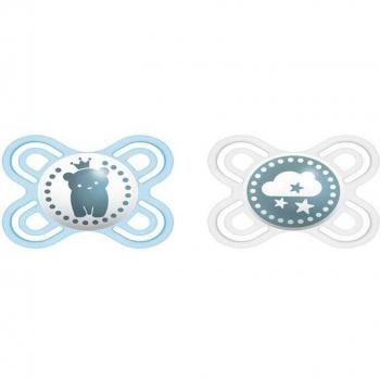 MAM Chupete Silicona Perfect Start 0-2 Meses Pack Doble Azul